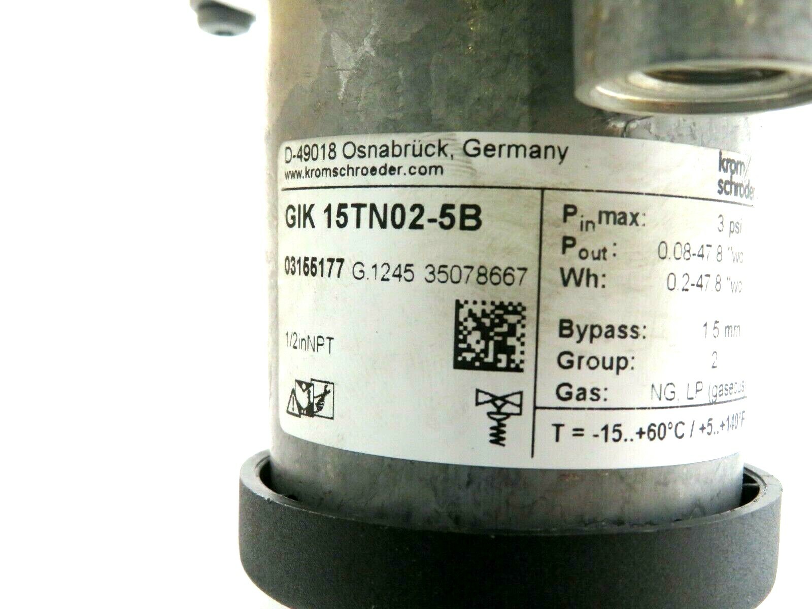 NEW KROMSCHRODER GIK 15TN02-5B REGULATOR 15TN025B