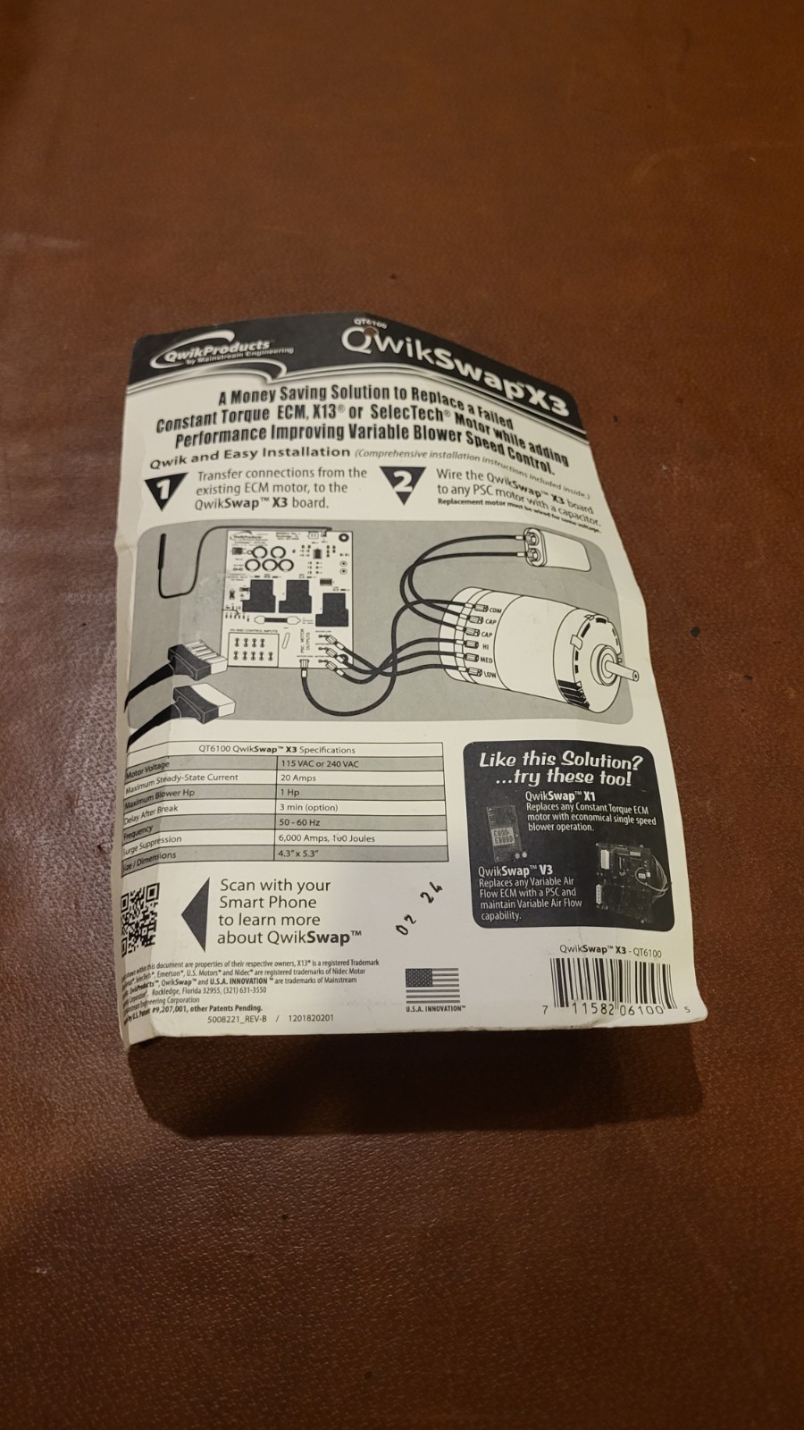 QT6100 NEW – QwikSwap X3 115/240 V Universal ECM Blower Motor Replacement Board