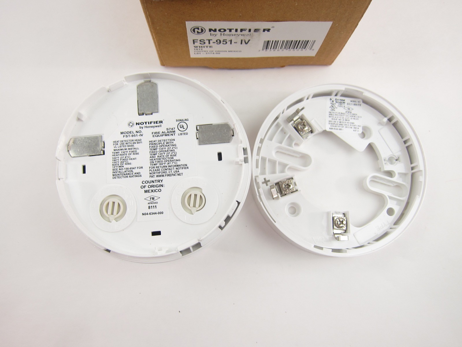 NEW Honeywell Notifier FST-951-IV Intelligent White Heat Detector FST951IV