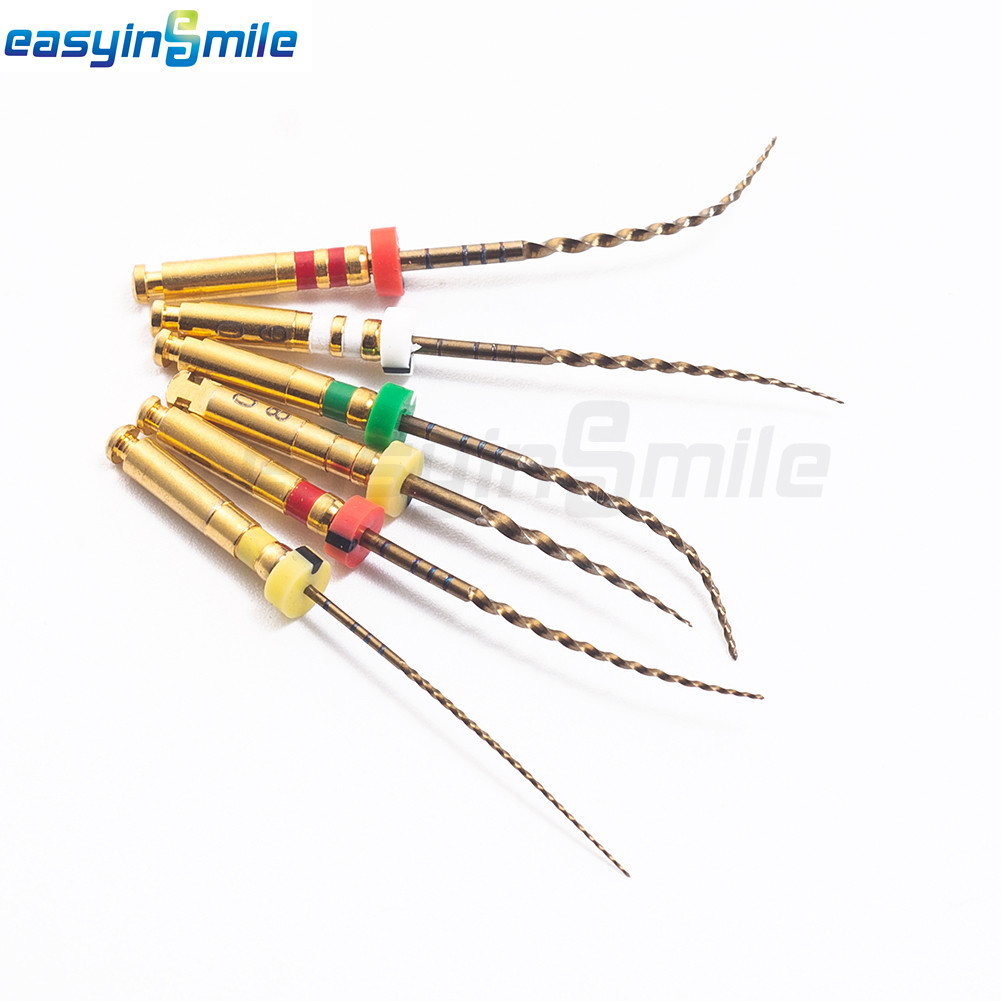 6pc Dental Endo Rotary NITI Files X3-Pro Gold Taper Root Canal Endodontic Files