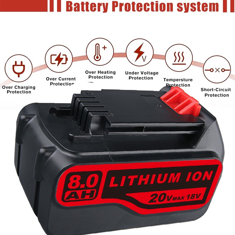 8000mAh 20 V Lithium Ion Battery 20 Volt Li-Ion BDL1810 For LB2X4020 LBXR20