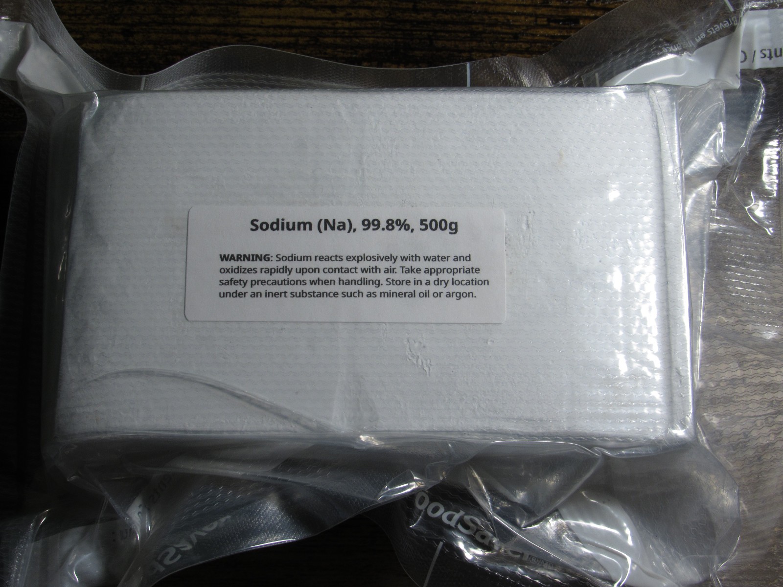 500g / 1kg (1.1lb / 2.2lb) 99.8% Na Metal, Element 11