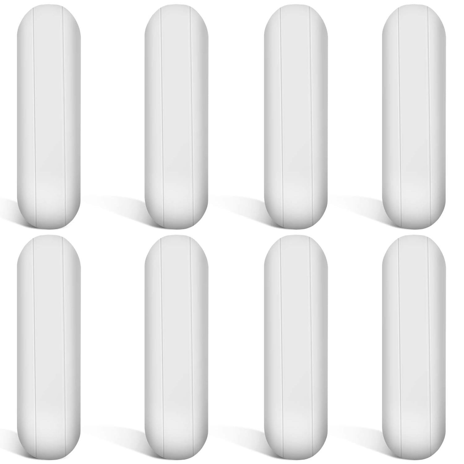 8 Pieces PTFE Magnetic Mixer Stirrer Bar, White Color Stainless Steel Laborat…