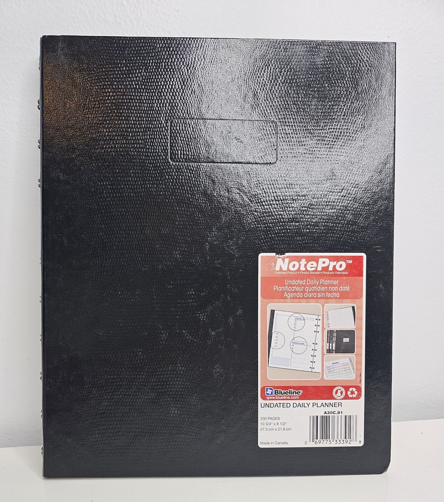 Daily Planner, Undated, Blueline NotePro, 10.75″ x 8.5″, 200 Pages