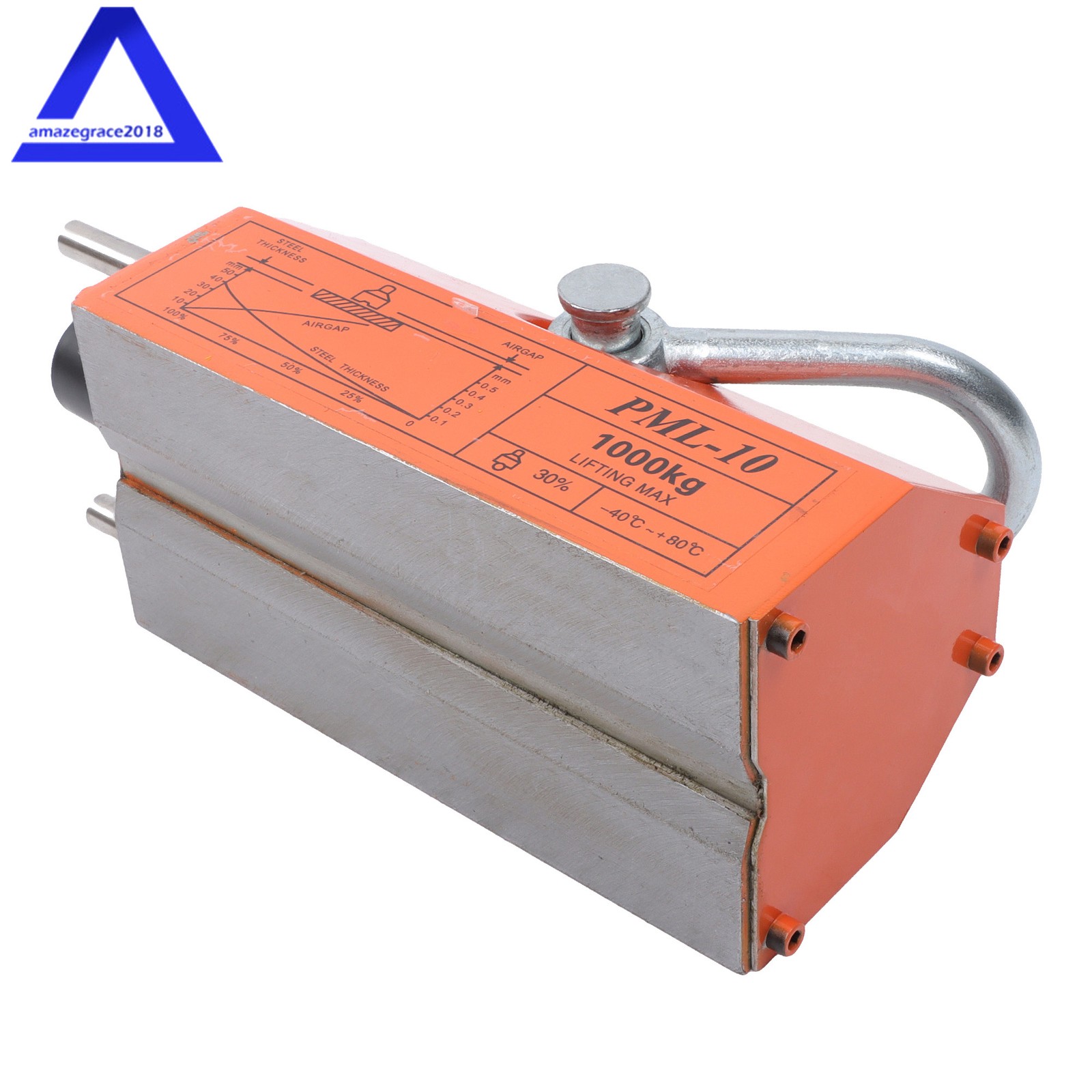 Magnetic Lifter Lifting Magnet 2200lbs/1000kg 2 Safety Factor Neodymium Hoist