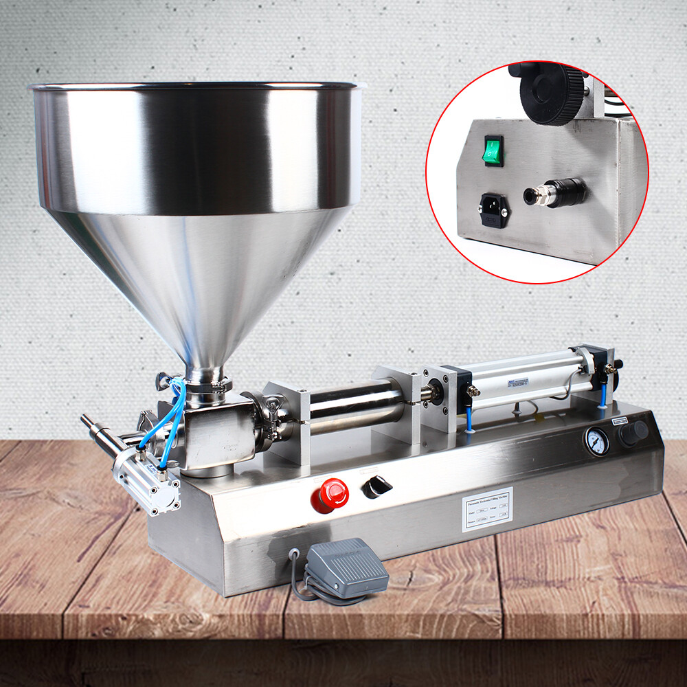 Pneumatic Liquid Filling Machine 50-500ml Semi-auto Paste Liquid Filler 110V USA