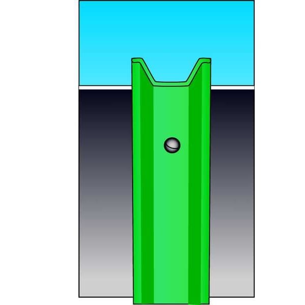 Tapco 054-00010 Sign Post,Green,Steel,7 Ft L