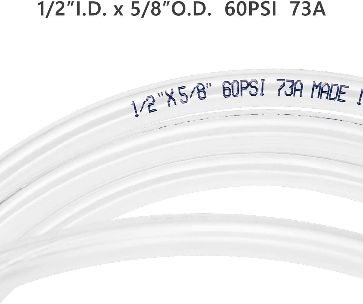 Durable 5ft PVC Tubing, Clear Vinyl Hose for Fish Tanks & Gardening Needs