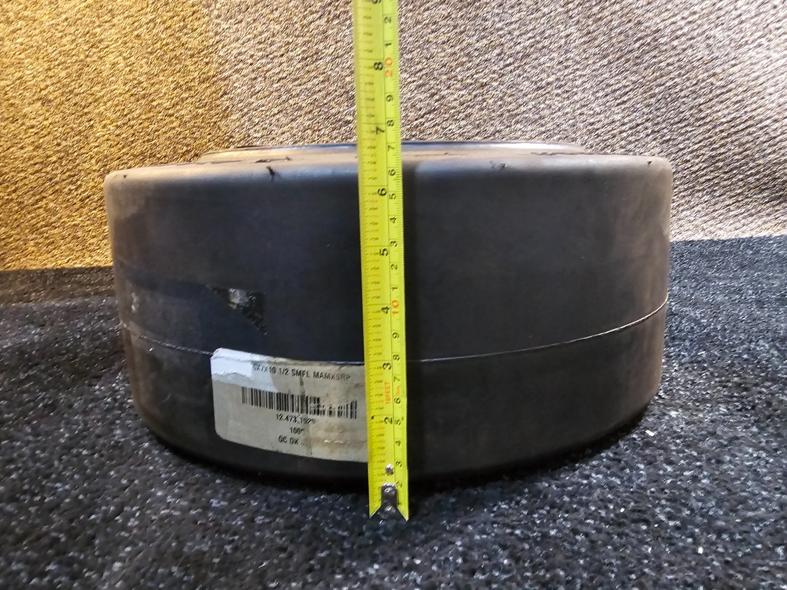 (QTY 1) Unitrac Max 16x7x10-1/2 Smooth Press-On Forklift Tire 406/78-266.7