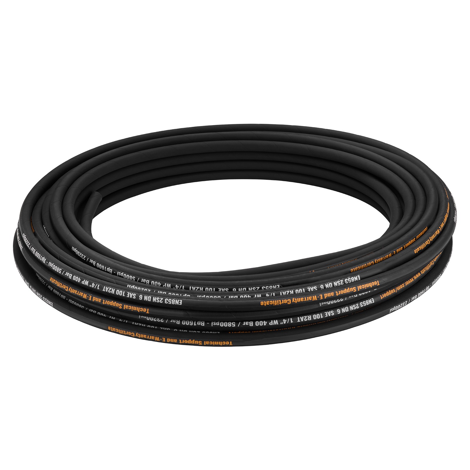 Uimoso Hydraulic Hose 100ft R2 Coiled Hose with 5800 PSI Pressure Capacity