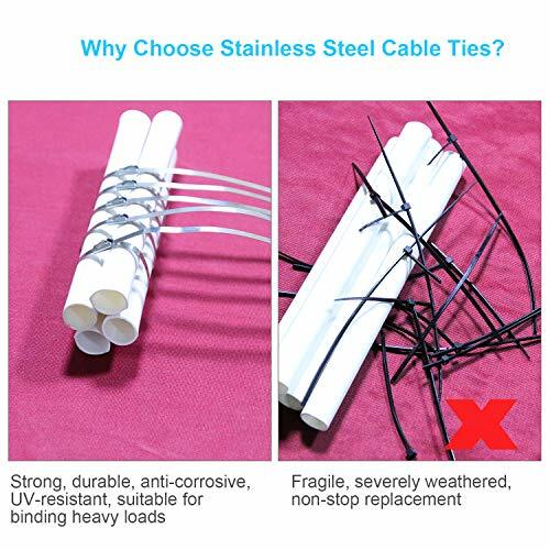11.8 Inch Metal Cable Zip Ties,304 Stainless Steel,Self-locking Cable Ties,100PC