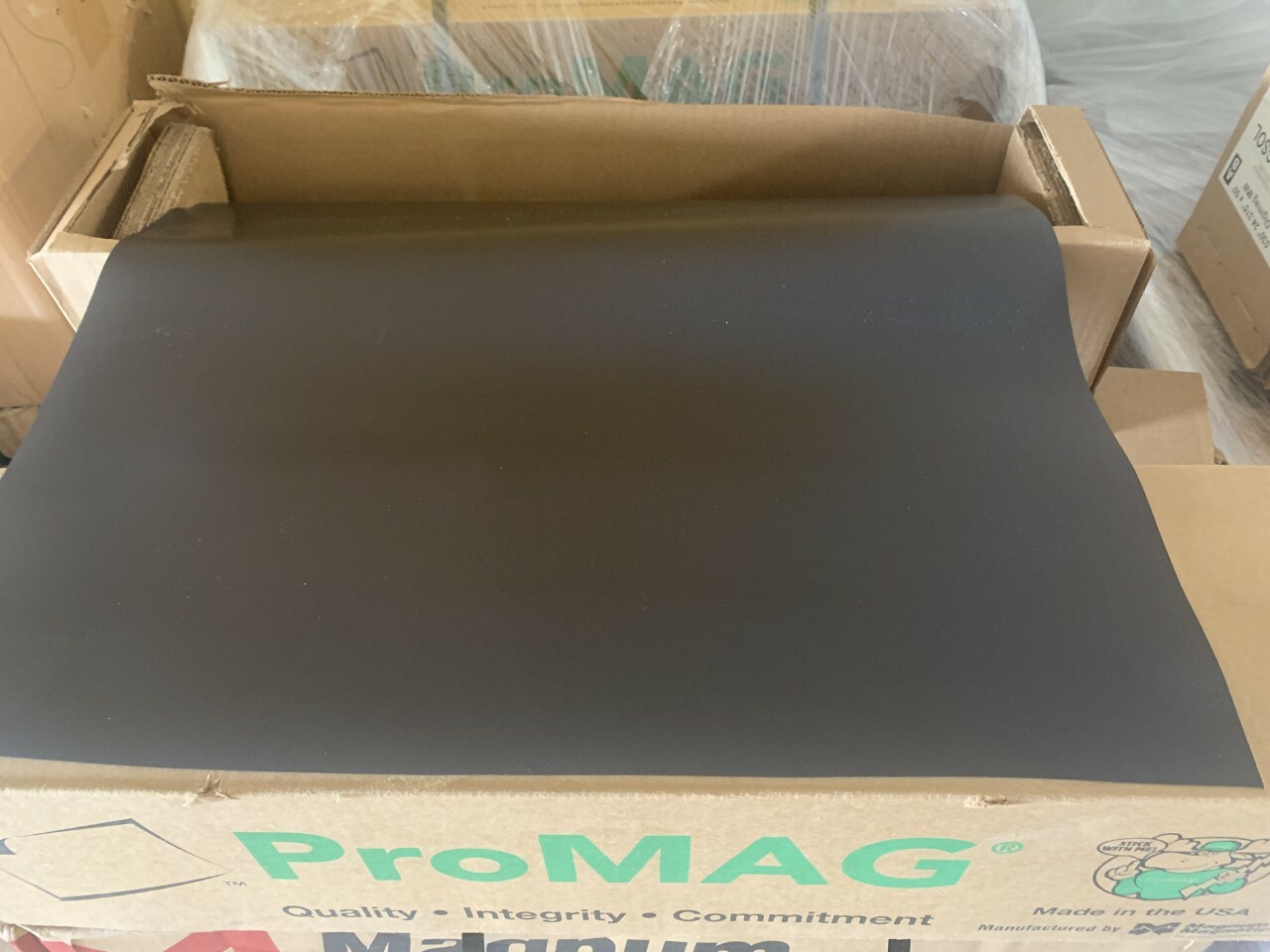 1 BLANK MAGNETIC SHEET – BEST CAR MAGNET ROLL 12″ X 10 FT – 30 MIL Black Black