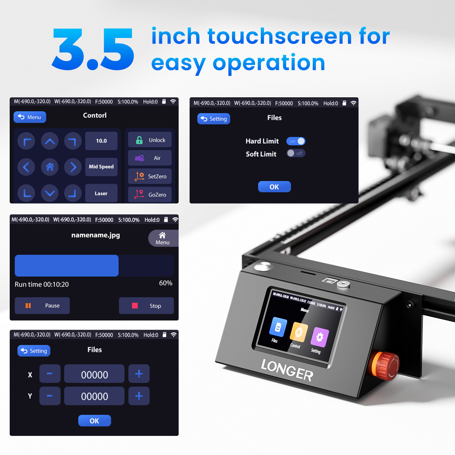 Longer RAY5 10W Wood and Metal Laser Engraver and Cutter 400*400mm DIY Tool