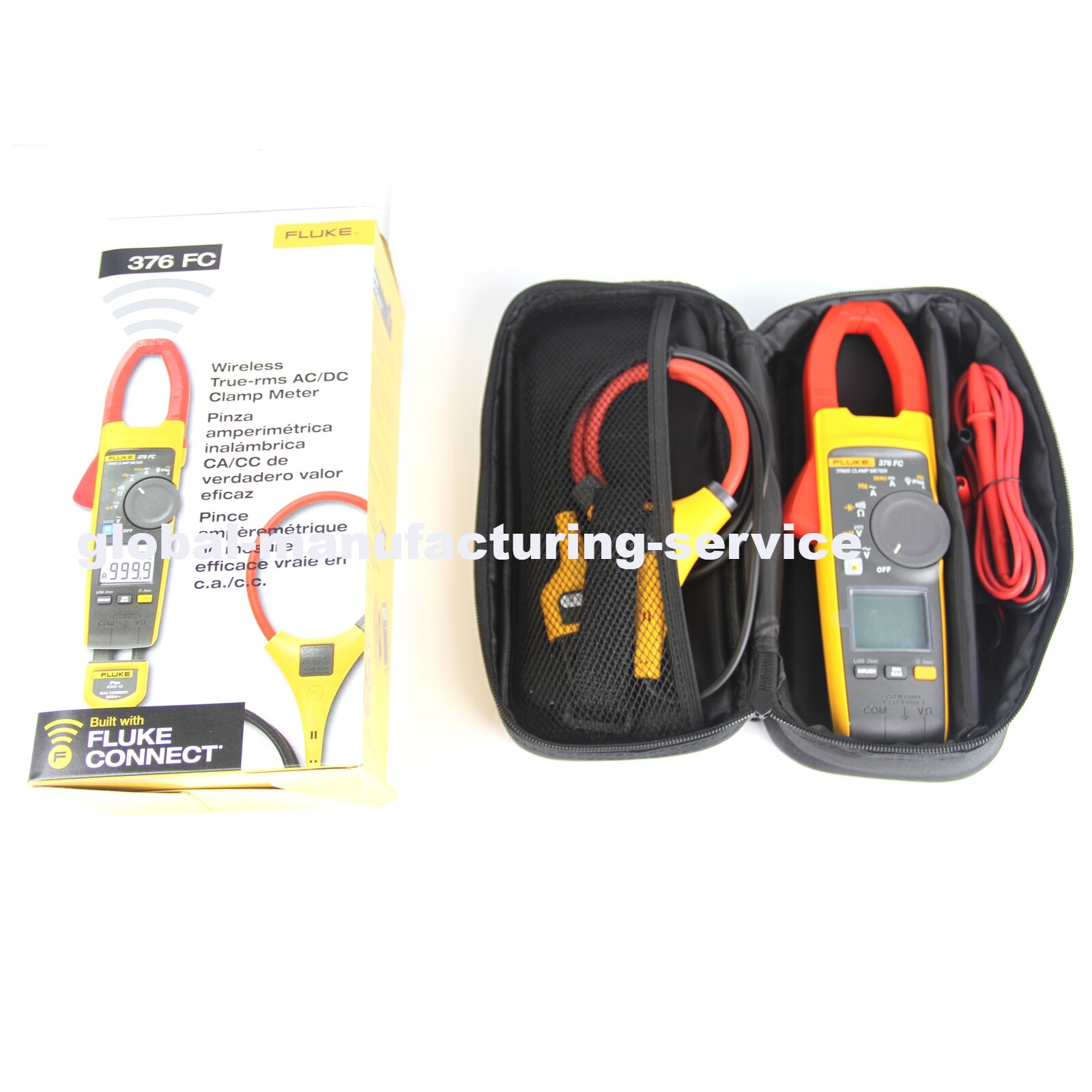 Fluke 376 FC True-RMS AC/DC Volt Ohm Amp Clamp Meter WIFI Connection With iFlex