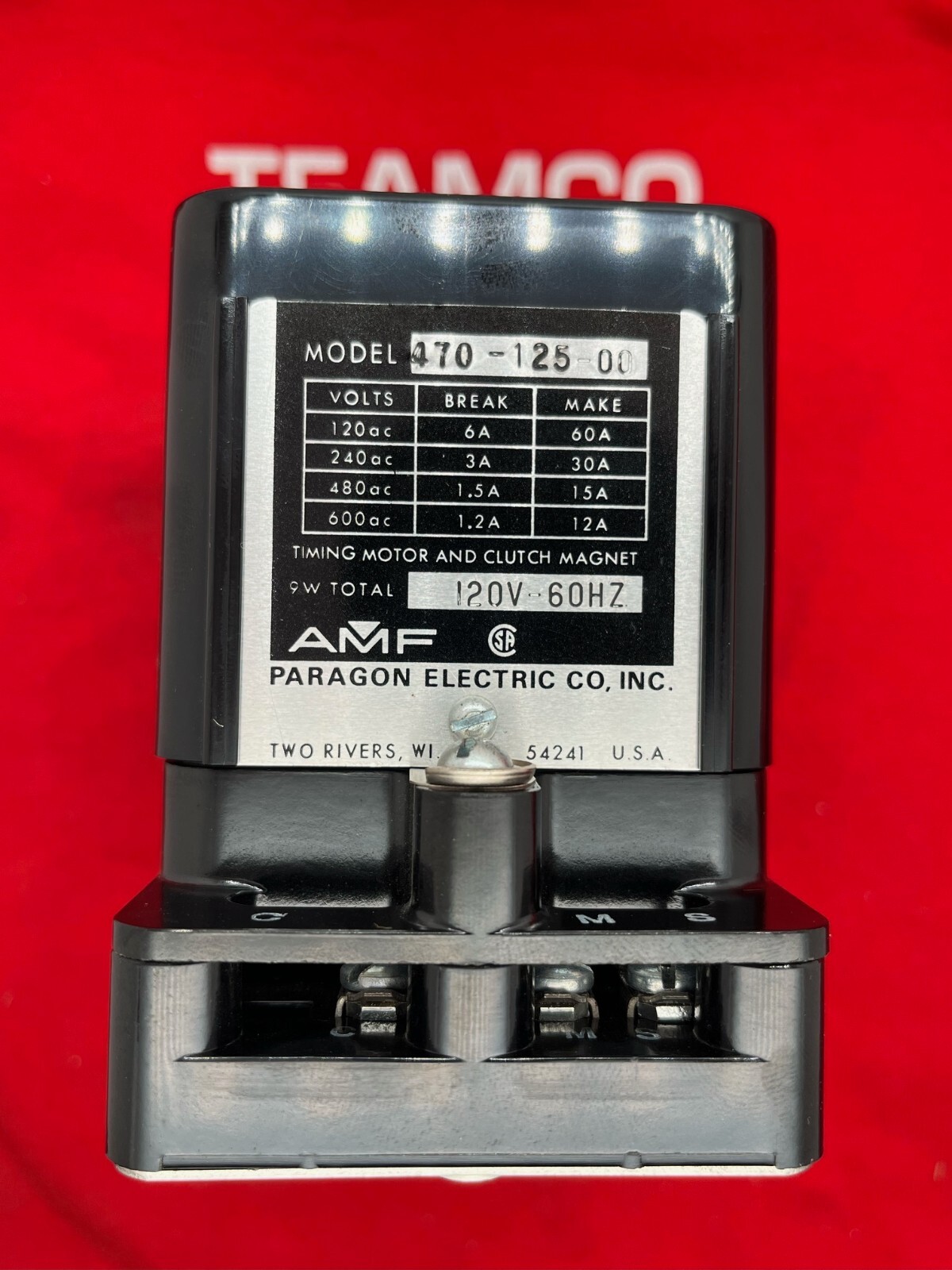 NEW Paragon Electric 470-125-00 Automatic Reset Timing Motor 120V 60Hz 1-30 Min