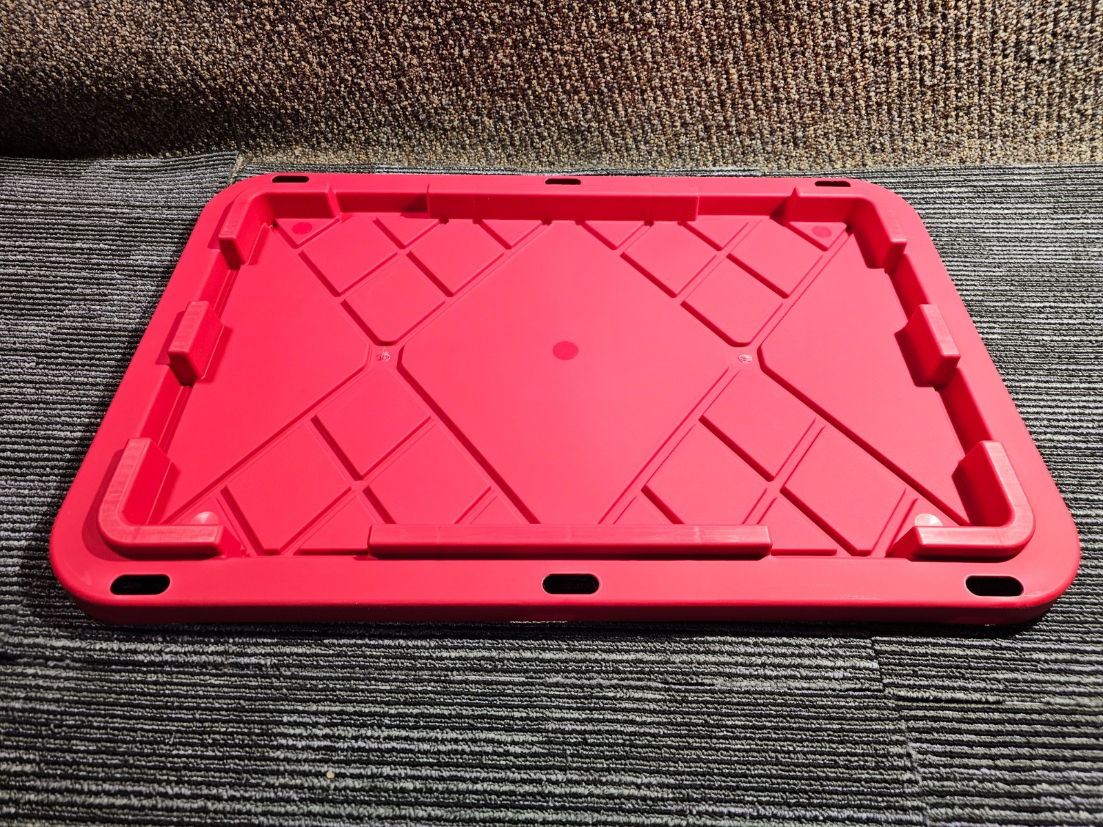 (QTY 2) Greenmade 30-in. x 20-in. Red Snap Lock LID For 27 Gallon Storage Box