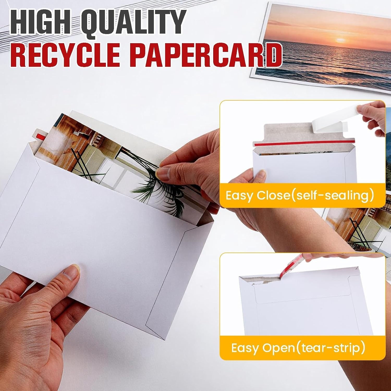 240 Pack Rigid Mailers 7″X4.35″ Trading Card Shipping Envelopes for Collectors &