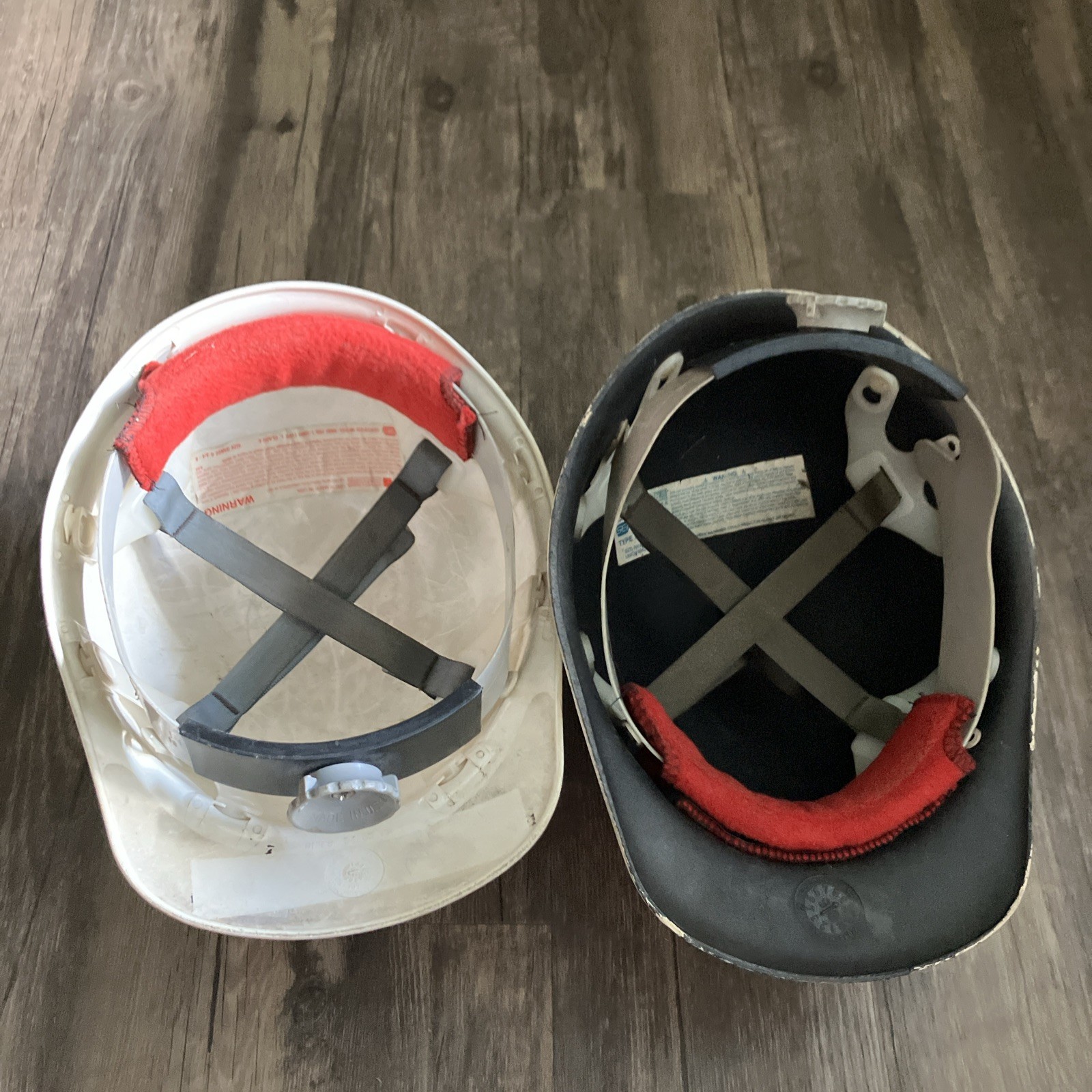 Lot 2 Vintage Fibre-Metal Hard Hats White Class E & G Seattle Ironworker Union
