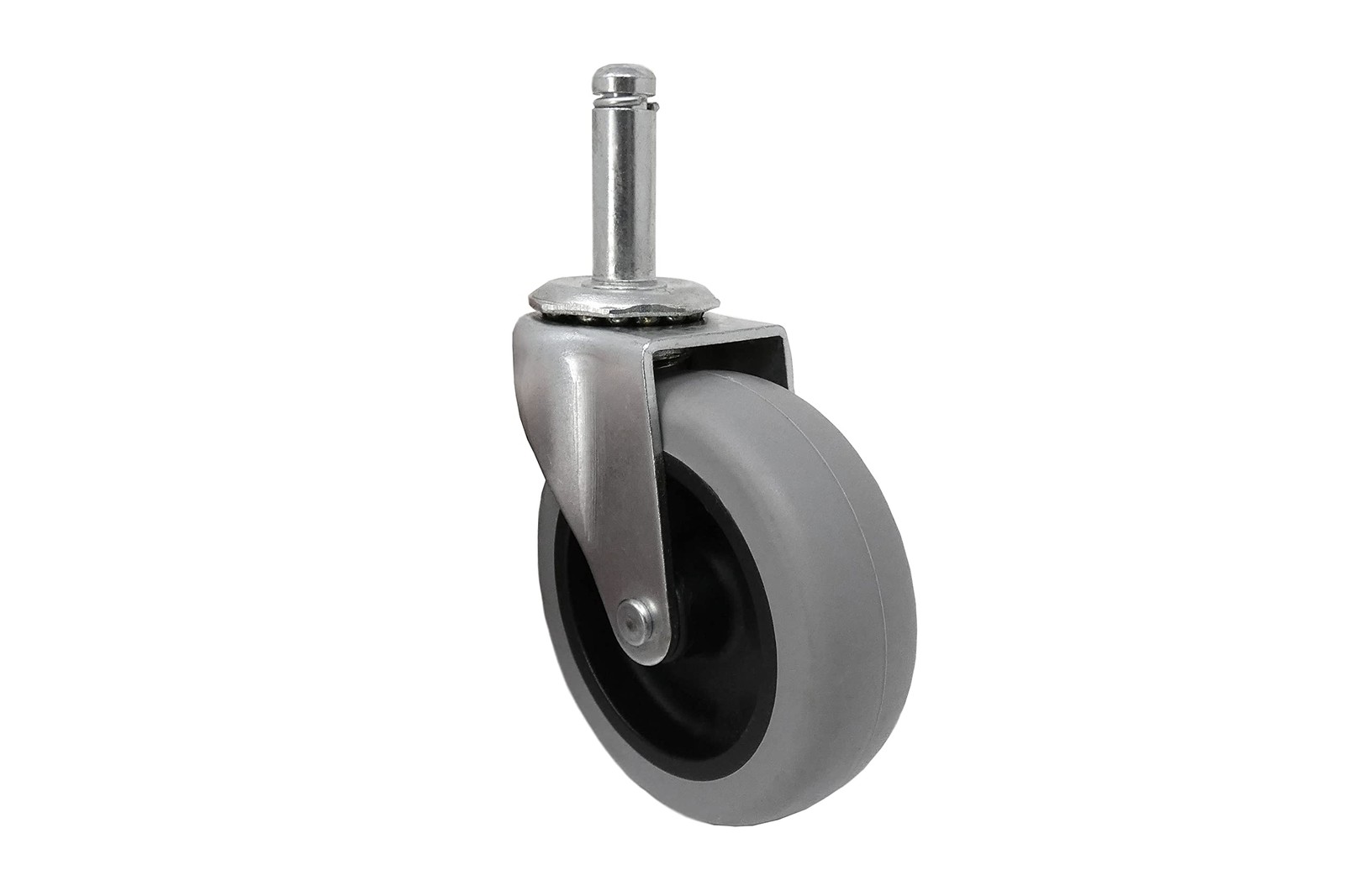 Shepherd Hardware 9807 3-Inch Swivel Stem Caster, Rubber Wheel, 3-Inch, Grey