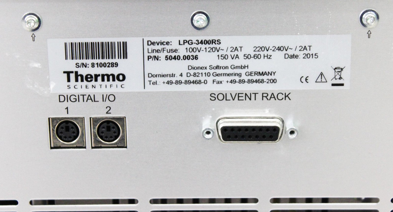 Thermo Scientific LPG-3400RS HPLC System Good Condition No Software (3320474522)
