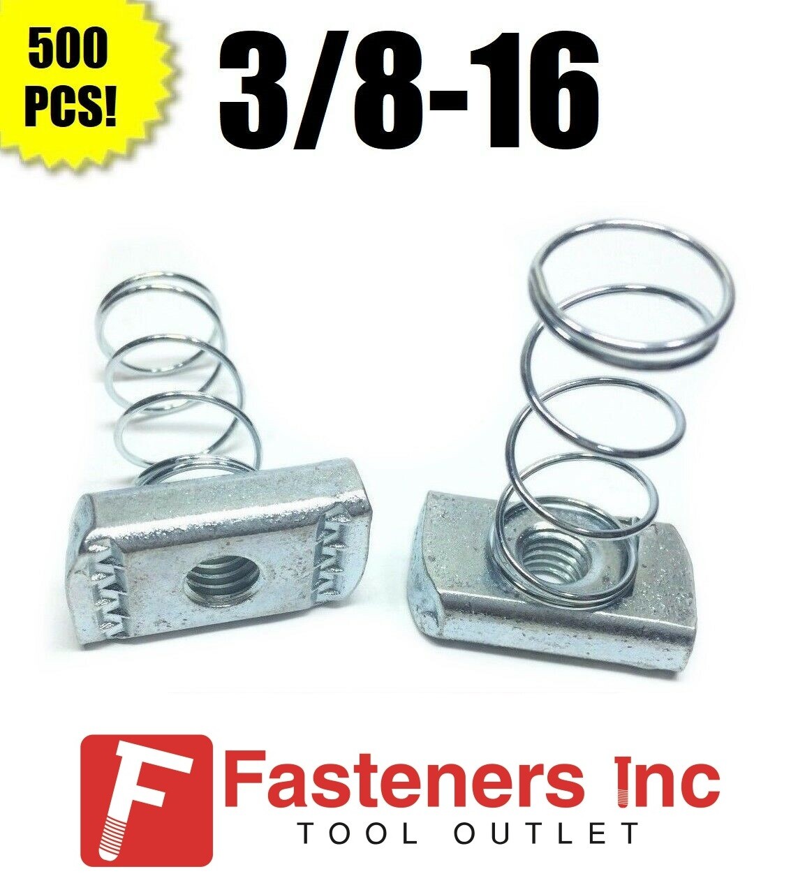 (QTY 500) 3/8-16 Spring Nuts for Unistrut / B-Line Channel #4121 P1008 EG