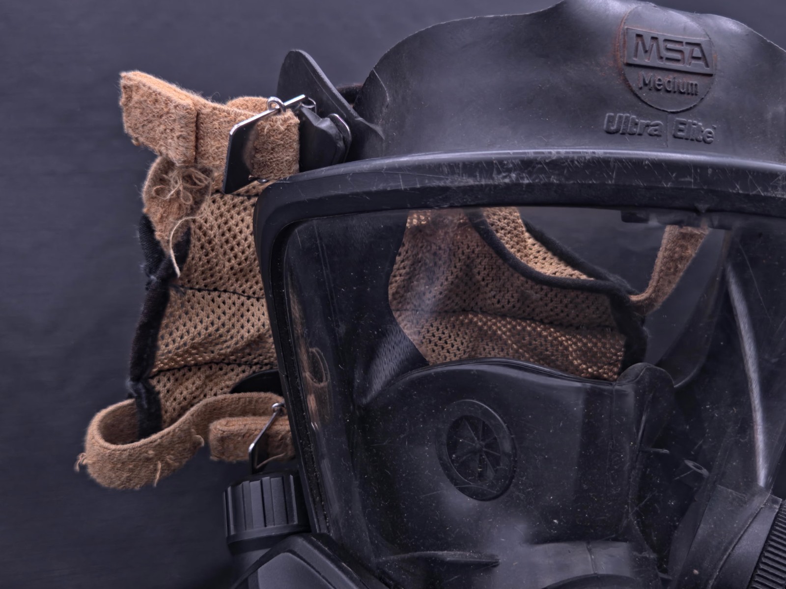 MSA Ultra Elite Full Face Respirator Mask Medium Comms Mic Untested Parts Repair