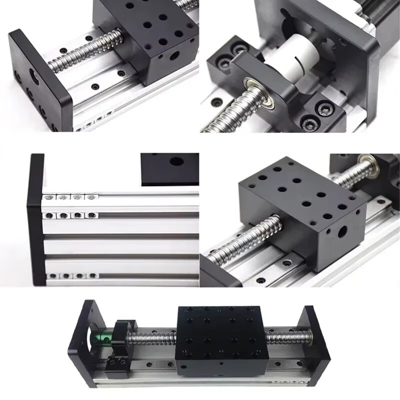 CNC XYZ Axis Double Rail Linear Slide Stage 2pcs*MGN12R sliders BallScrew Module