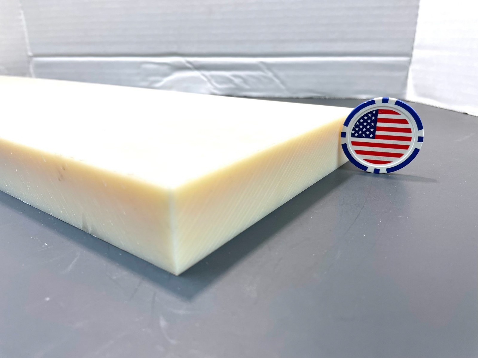 ABS Plastic Sheet – 1″ Thick – Natural – 6″ x 6″ – Machinable Flat Stock
