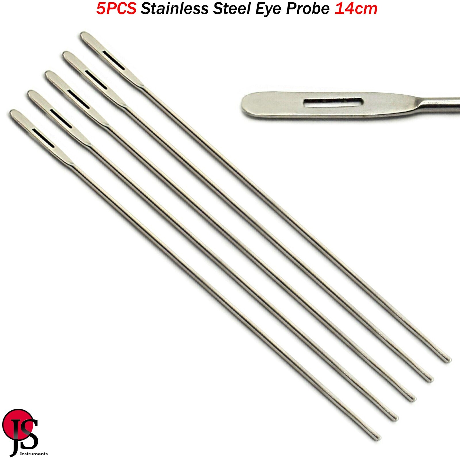 5 Pieces Surgical Veterinary Surgery Instruments Probe With Eye 14cm Dissecting