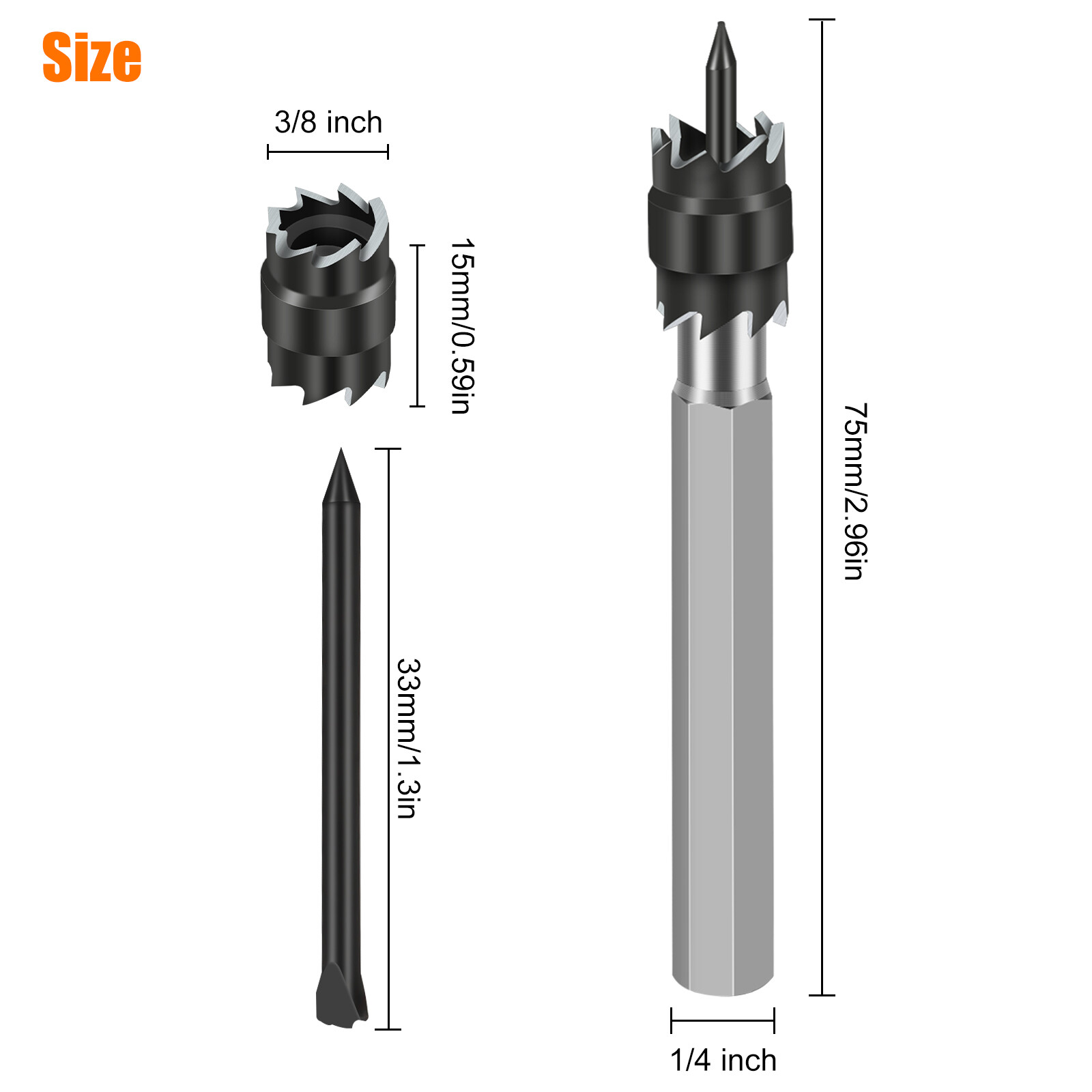 14Pcs 3/8″ Double Sided Rotary Spot Weld Cutter Remover Drill Bits Cut Welds Kit