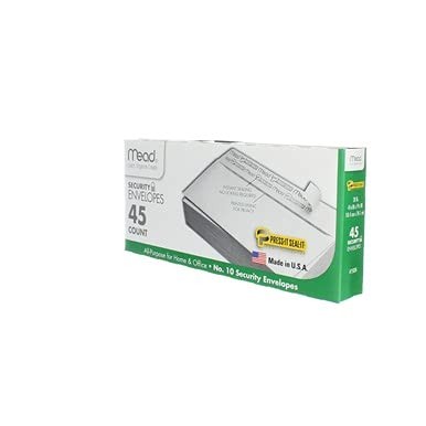Press-it Seal-it No.10 Security Envelopes, 4.125 x 9.5-Inches, White, 45 Coun…