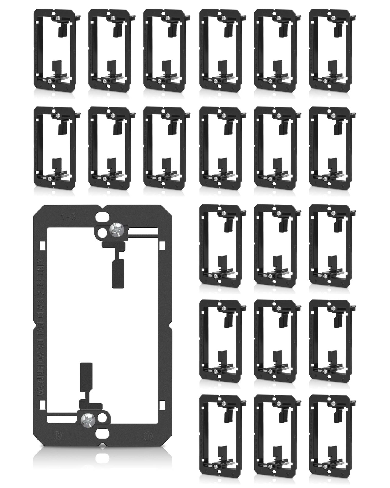 22 Pack Single Gang Low Voltage Mounting Bracket Device Drywall Wall Plate