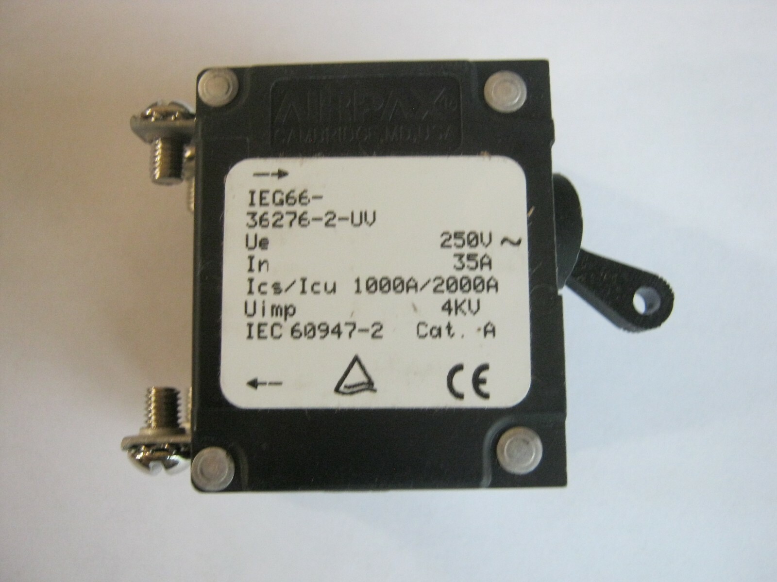 Airpax IEG66-36276-2-UV 35A 35 Amps 2 pole 250v Circuit Breaker 1690520-1