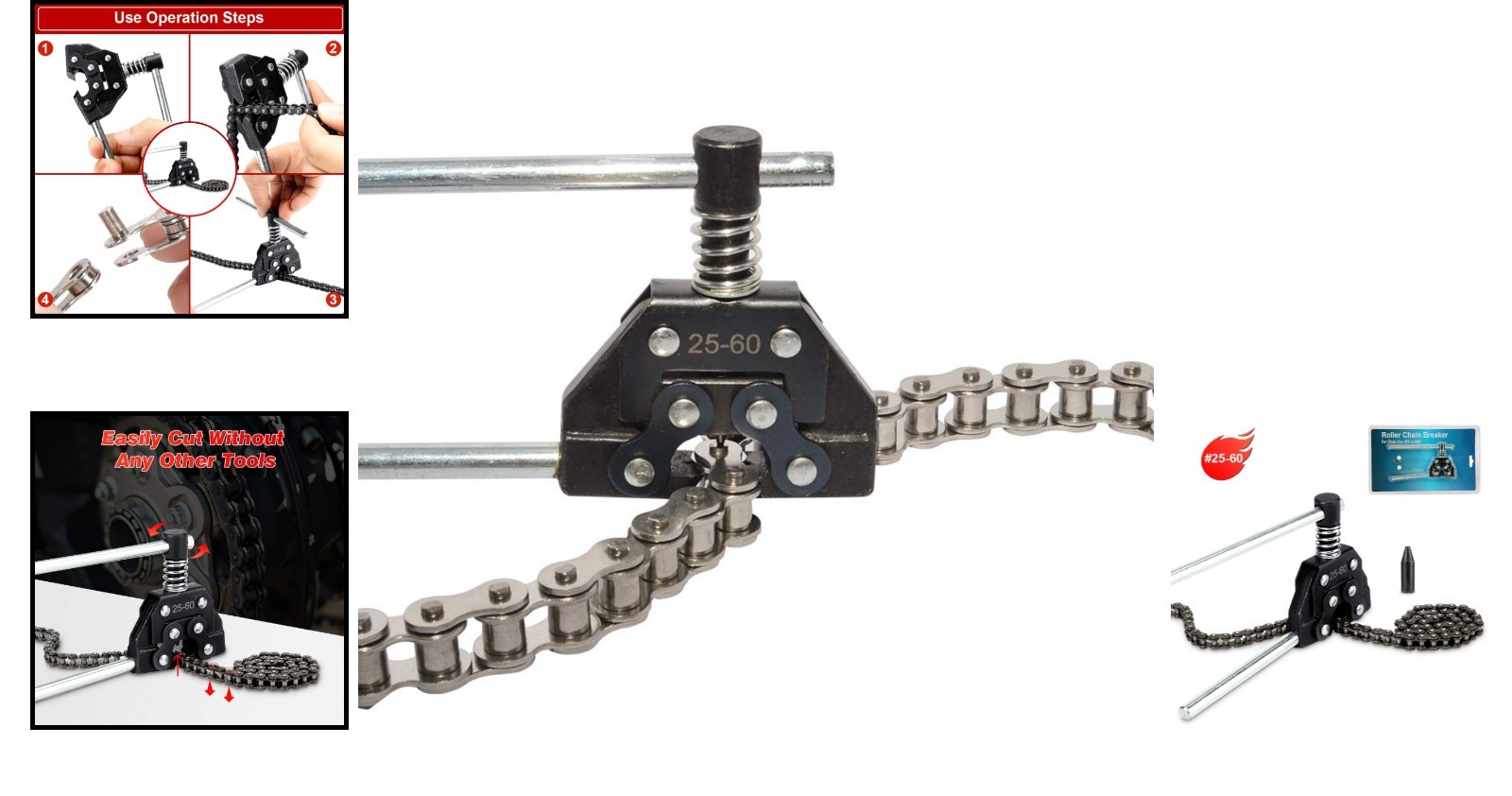 Adjustable Chain Detacher Breaker Tool with Extra Needle Pin for Go-Karts & ATVs