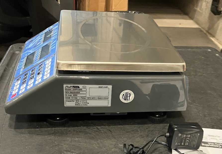 AvaTek PCS40 40 lb. Digital Price Computing Scale, Legal for Trade