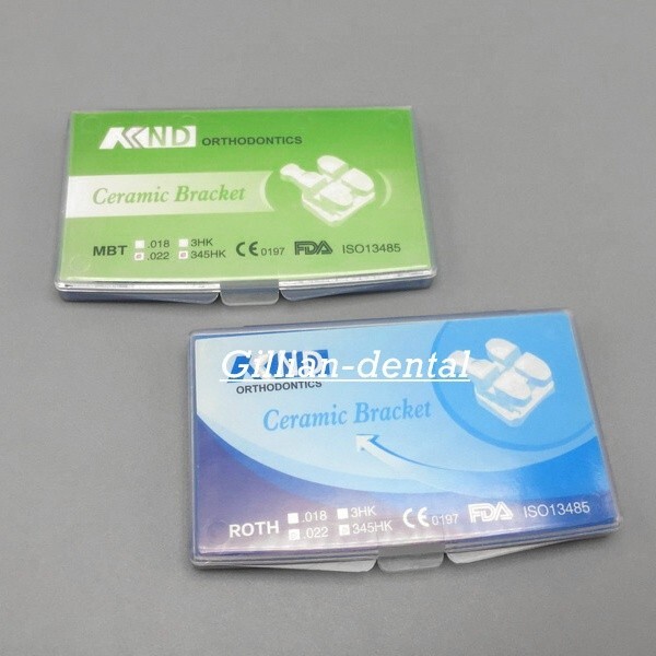 Dental Ortho Ceramic Brackets Braces Roth MBT 022/018 Slot 345 Hooks 20pcs/Pack
