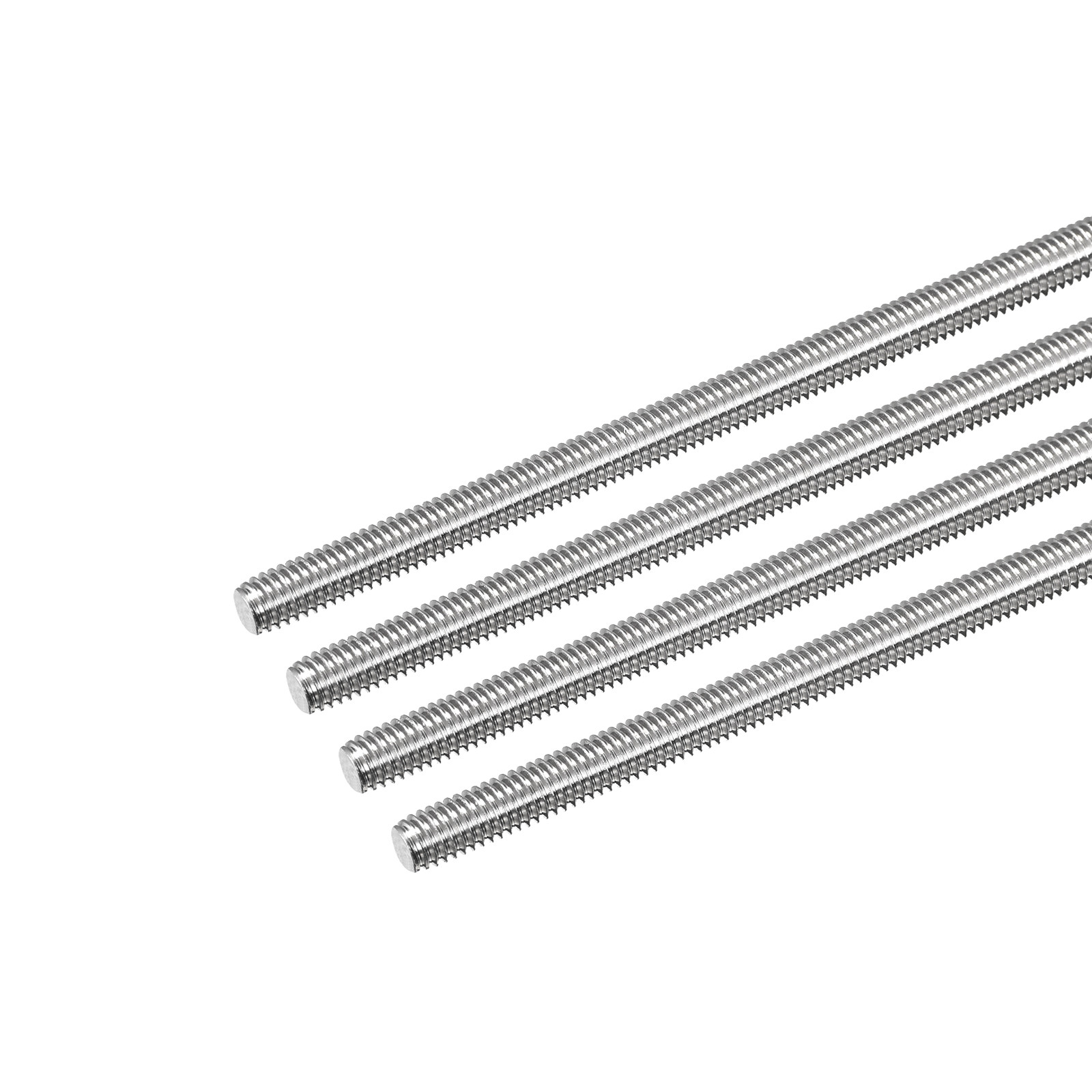 4Pcs Fully Threaded Rod M6x500mm 1mm Pitch 304 Stainless Steel Right Hand