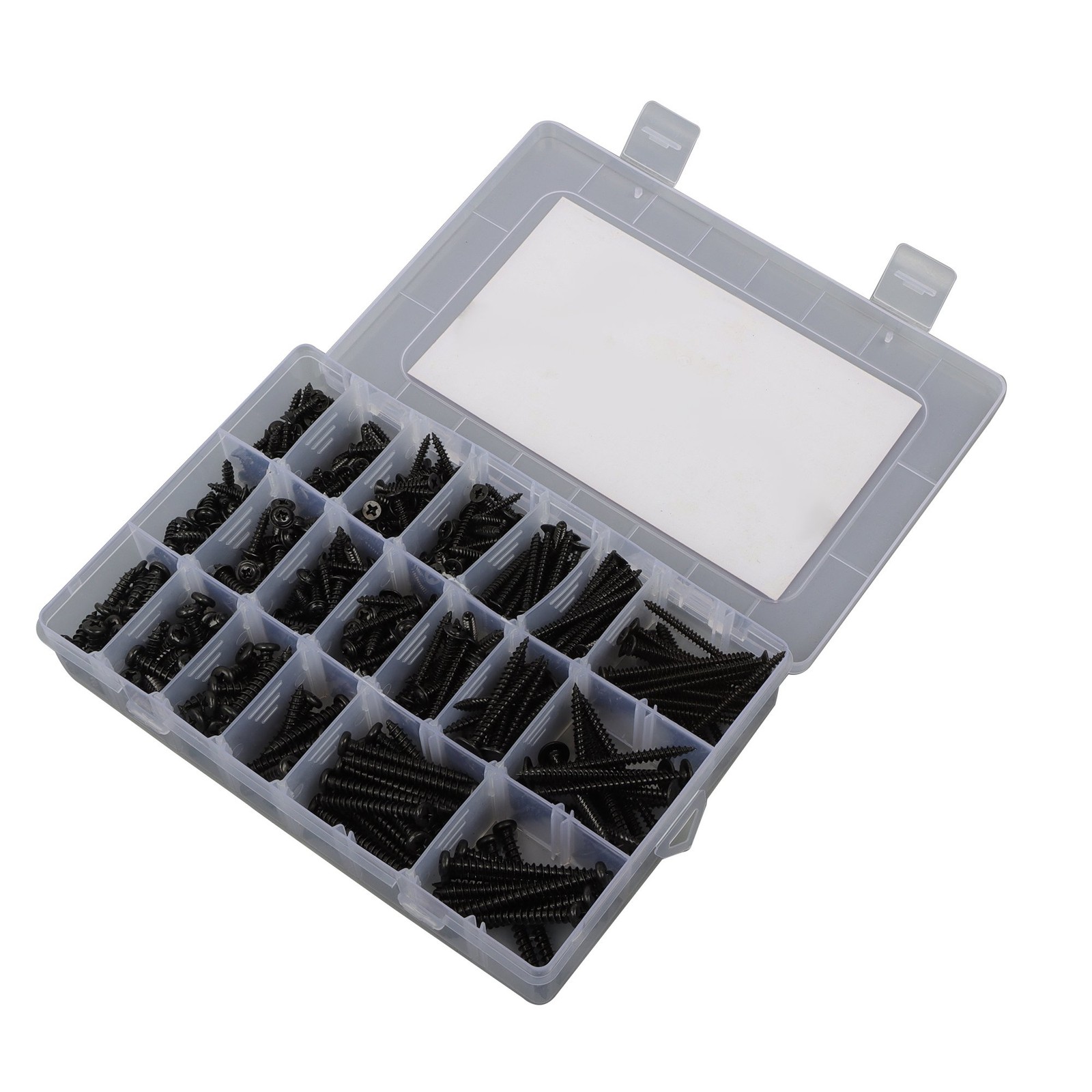 Round Head Truss Head Flat Head Screws Assortment – 485 Pcs #6 #8 #10