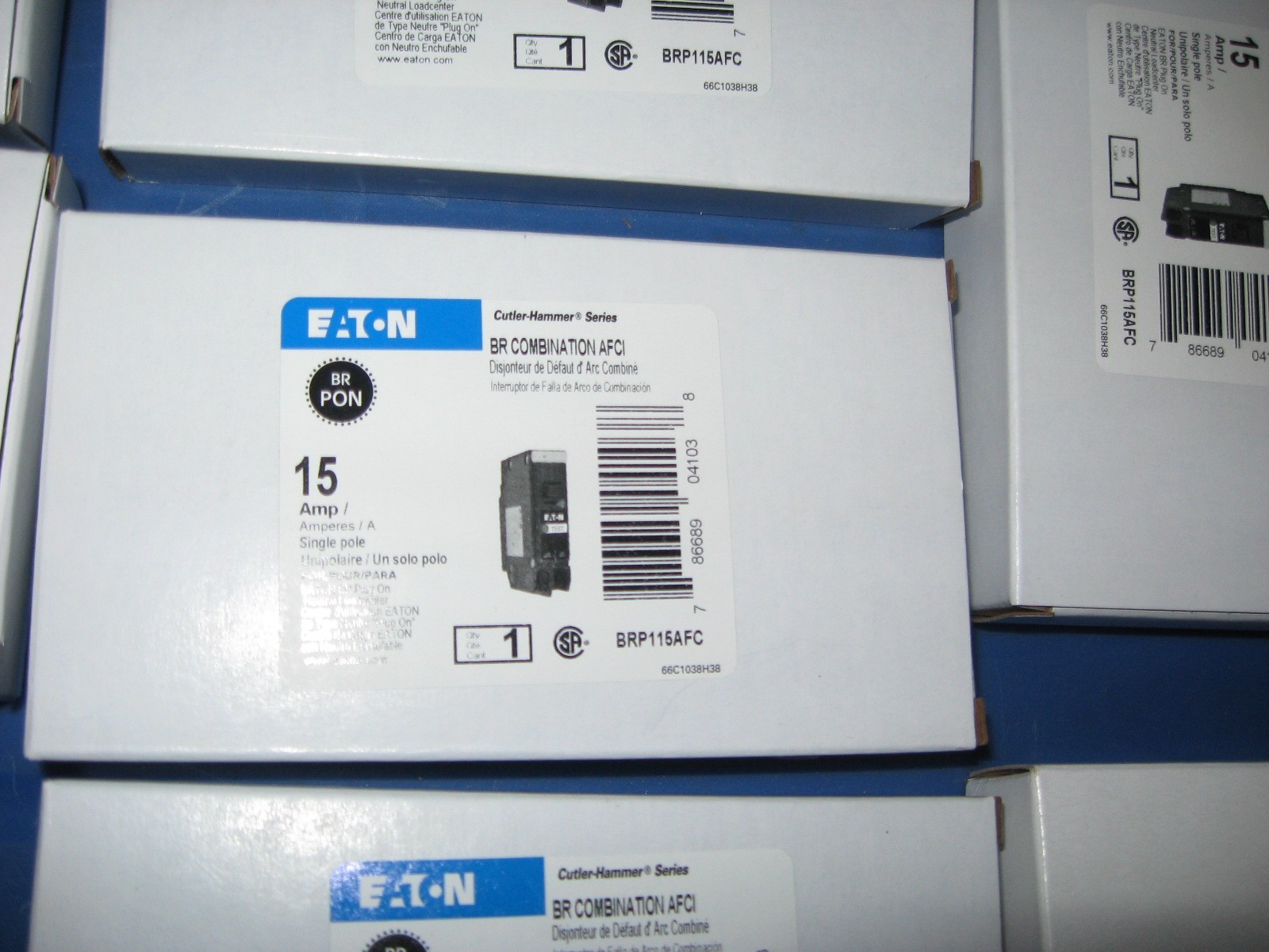 » Lot of 10 » New Eaton Cutler Hammer Arc Fault Circuit Breakers 15A BRP115AFC
