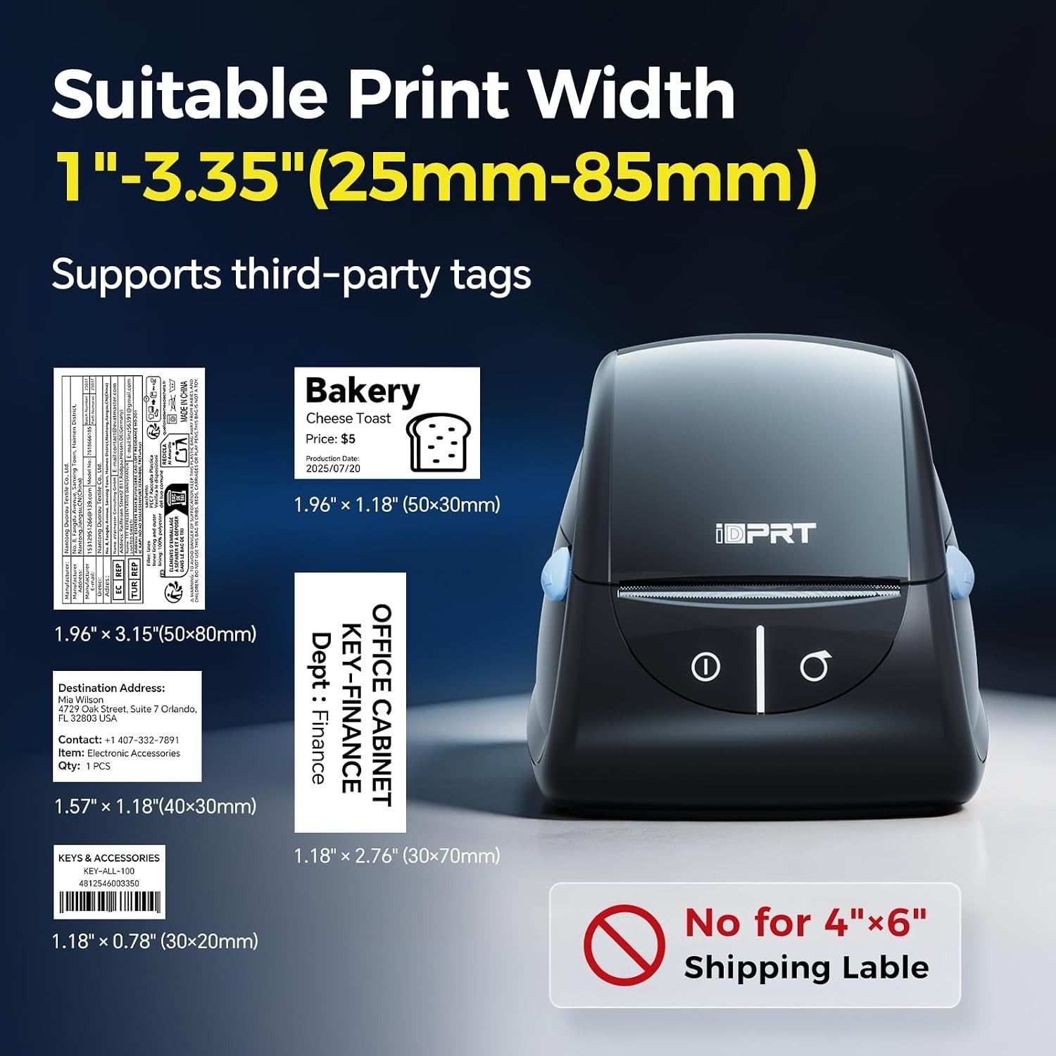 Compact SP310 Label Maker for 1″-3.35″ Labels | Compatible with All Major OS