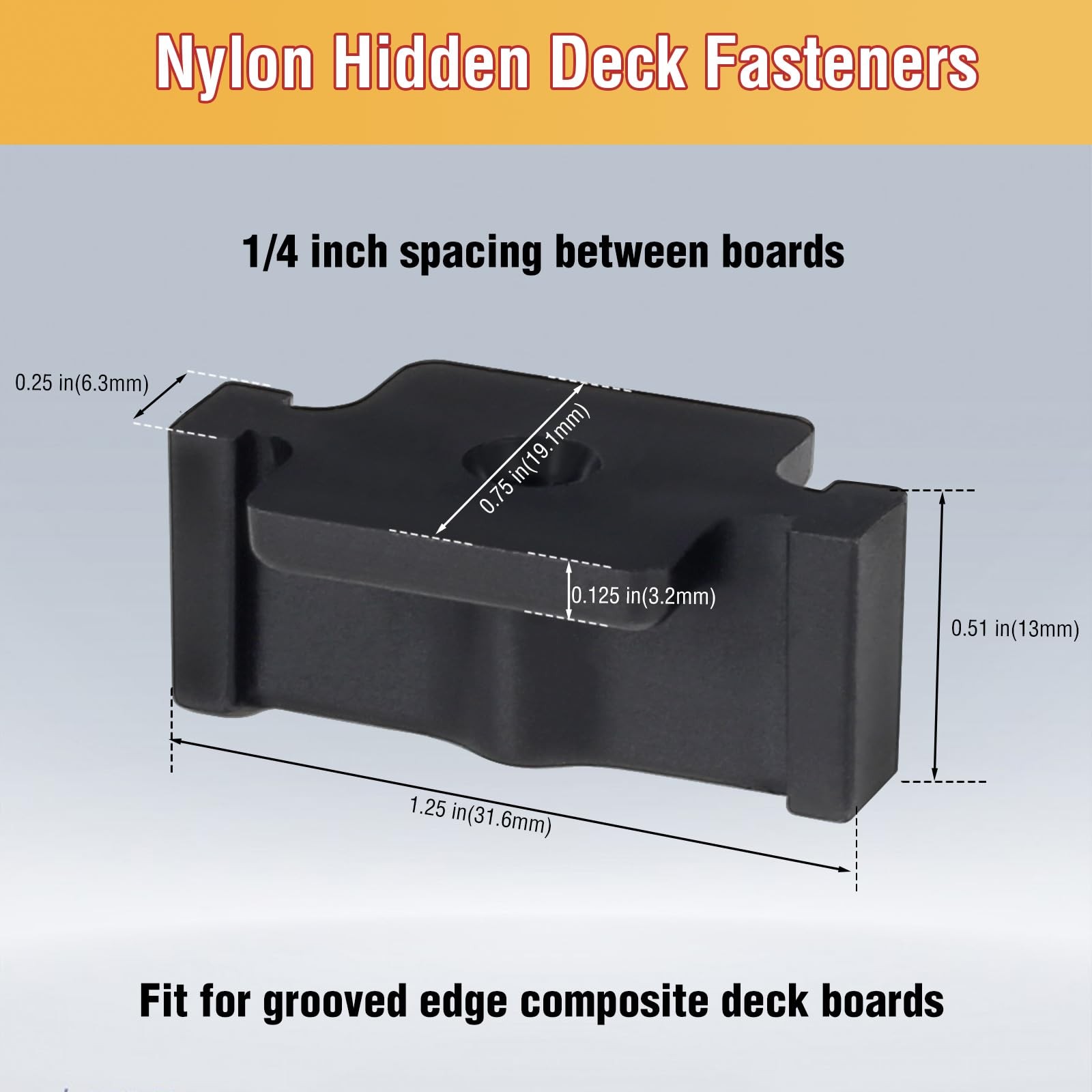 Hidden Deck Fasteners for Composite Decking Board, Universal Hidden Fasteners…