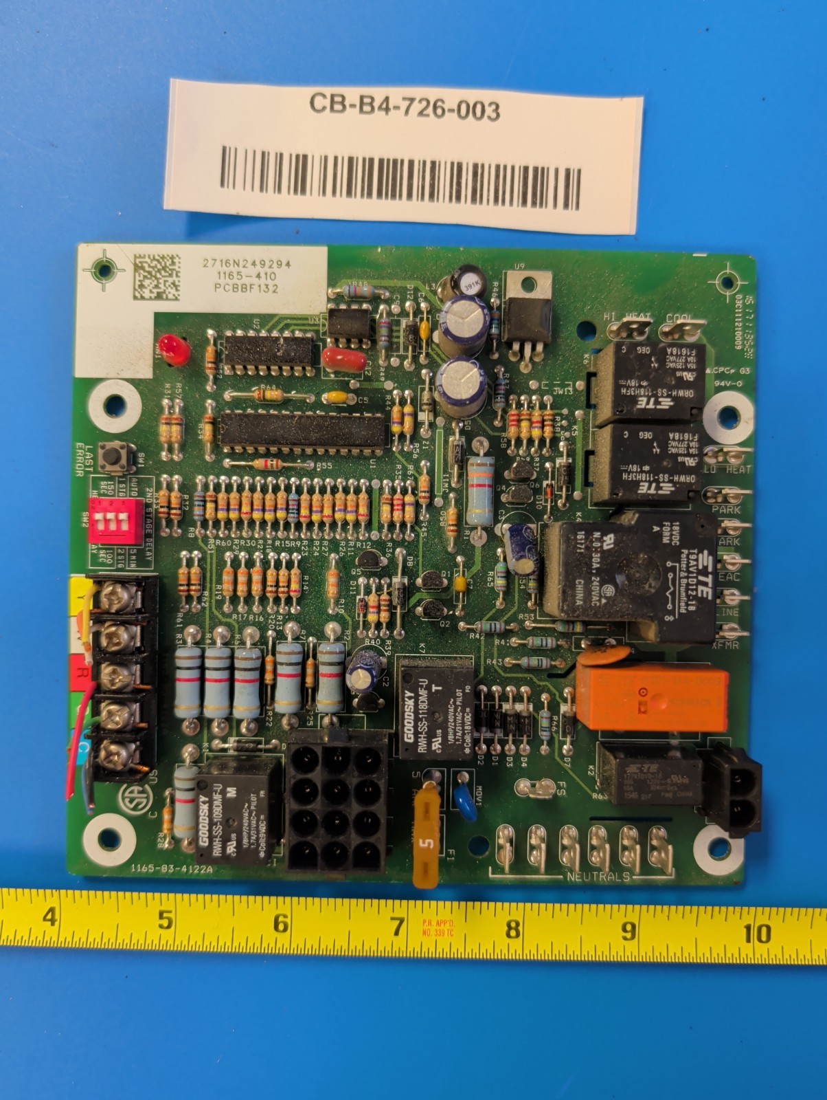 Goodman PCBBF132 OEM Furnace Control Circuit Board 1165-410 1165-83-4122A TESTED