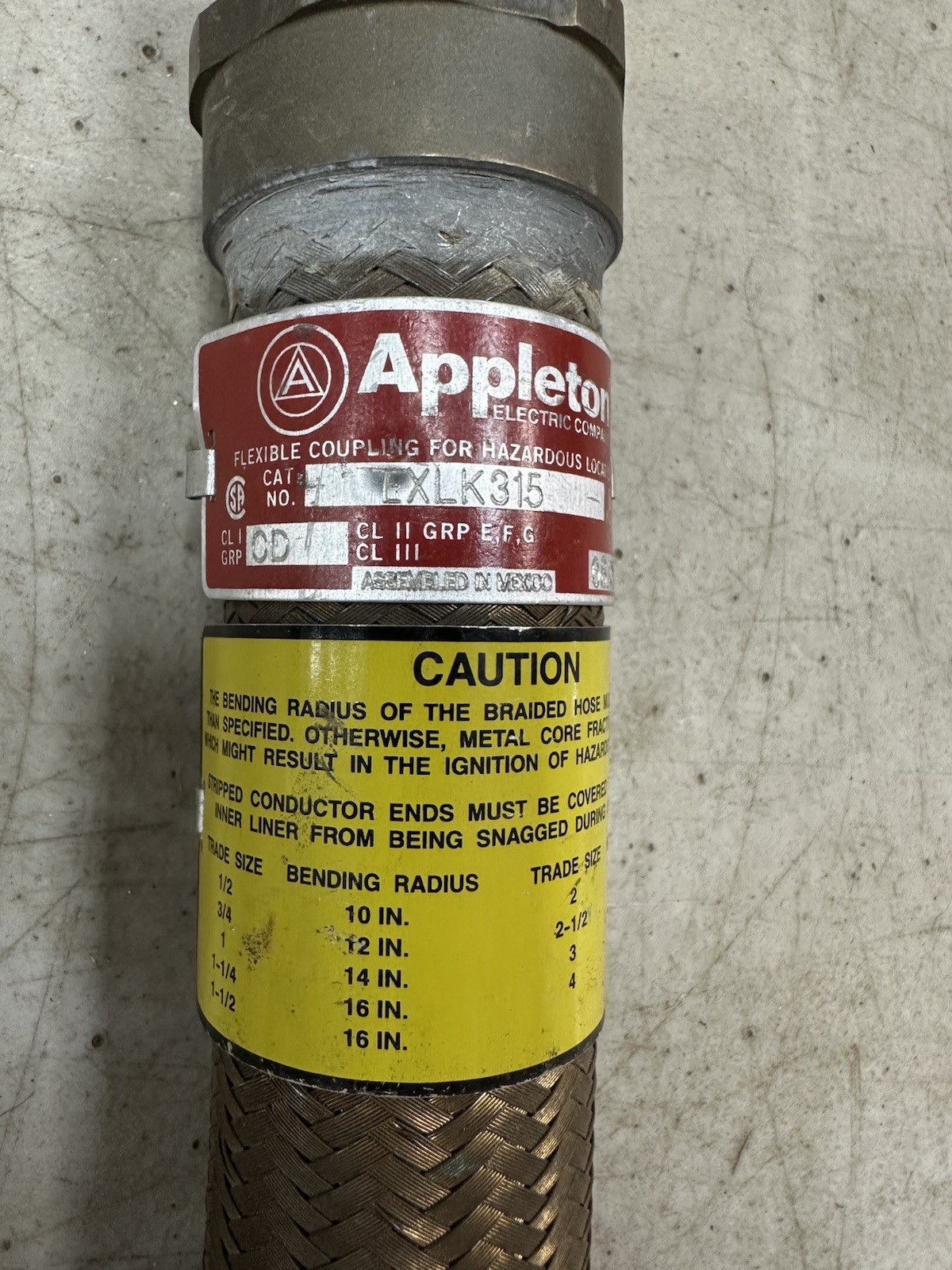 APPLETON Electric Company EXLK315 Explosion Proof Flexible Conduit Coupling