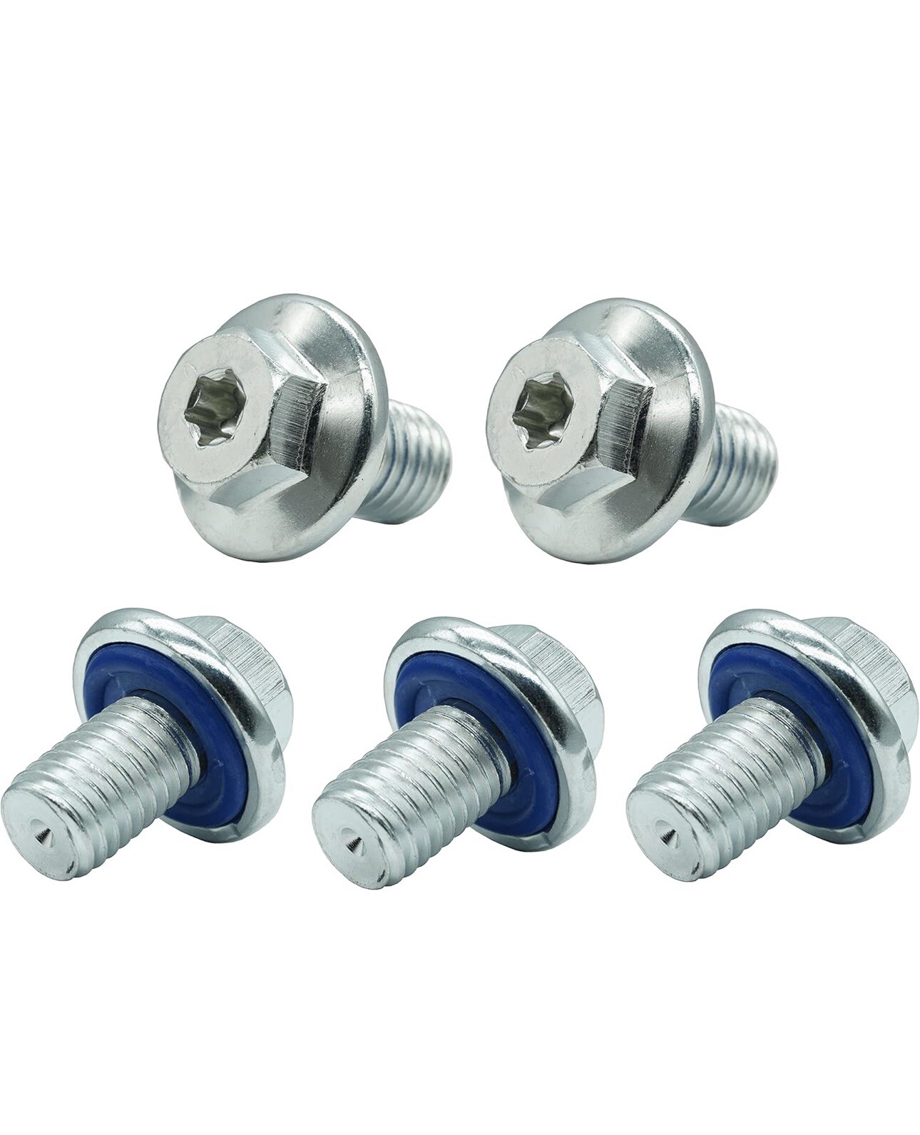 5 Pcs Magnetic Oil Drain Plug M12-1.75, 15Mm Hex Head T45 Torx Compatible with 2