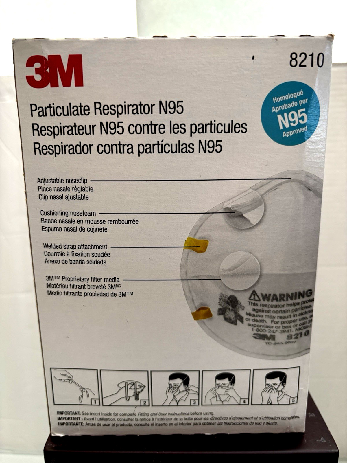 3M Part 8210 N95 Particulate Respirator Mask (Box of 20) EXP 03/2026