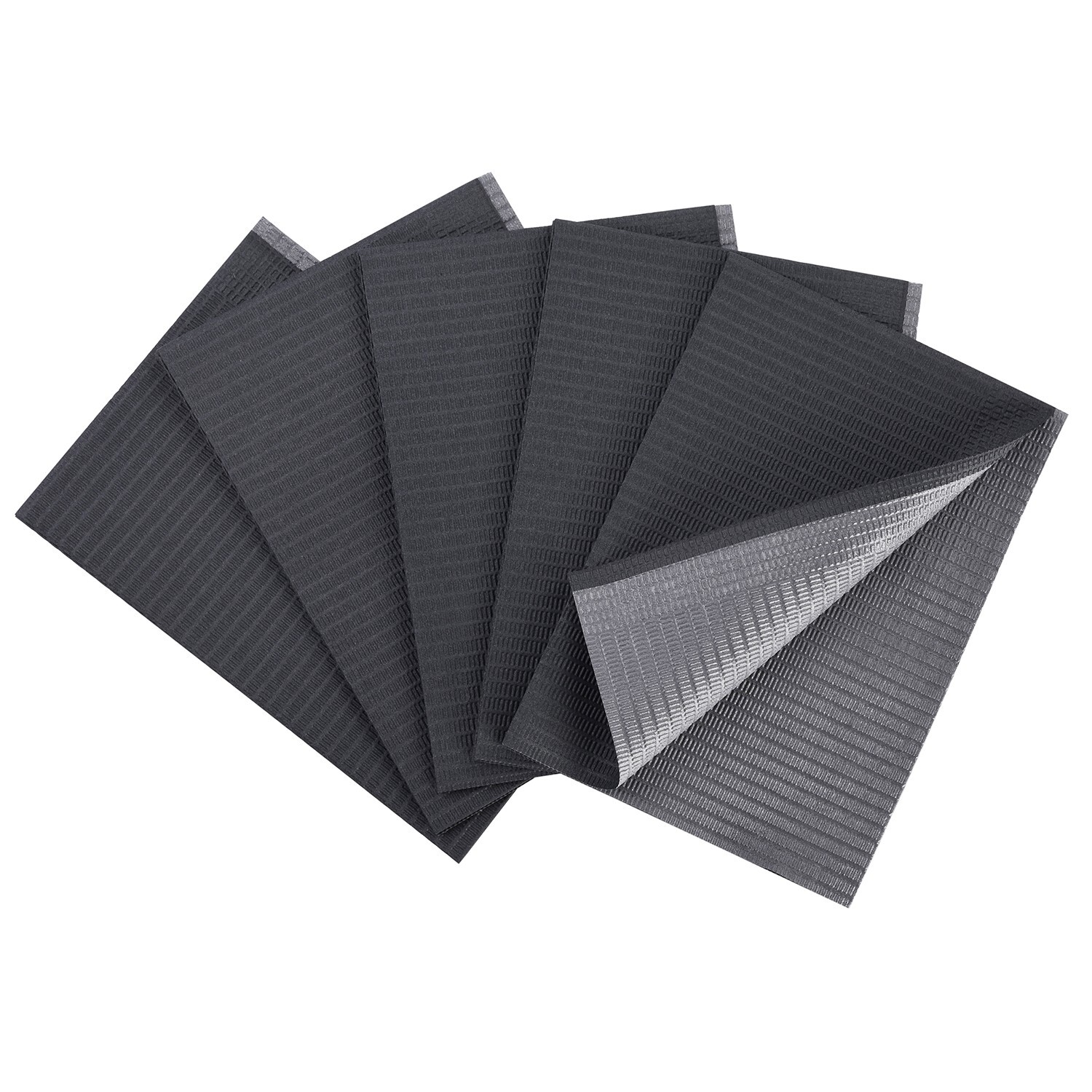 Black Disposable Dental Bibs Medical Tattoo Towels Waterproof 13″x18″ 125Pcs/Bag