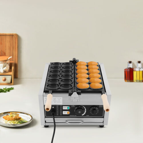 Egg-Shape Waffle Making Machine Mini Electric Waffle Making Baking Machine 1800W