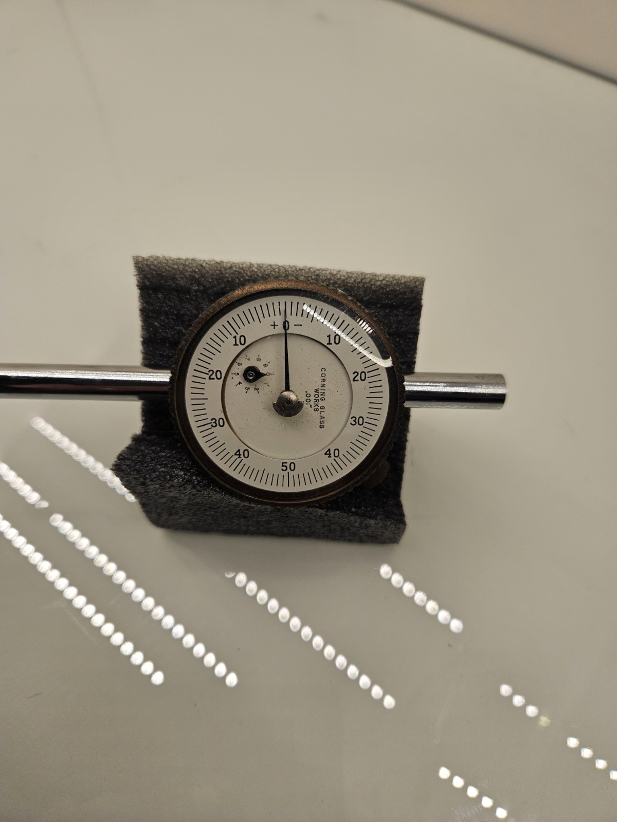 Corning Glass Works Dial Indicator .001″ Tool No. 1201 – Fully Functional