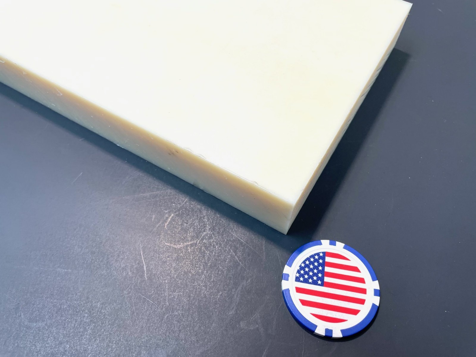 ABS Plastic Sheet – 1″ Thick – Natural – 6″ x 6″ – Machinable Flat Stock