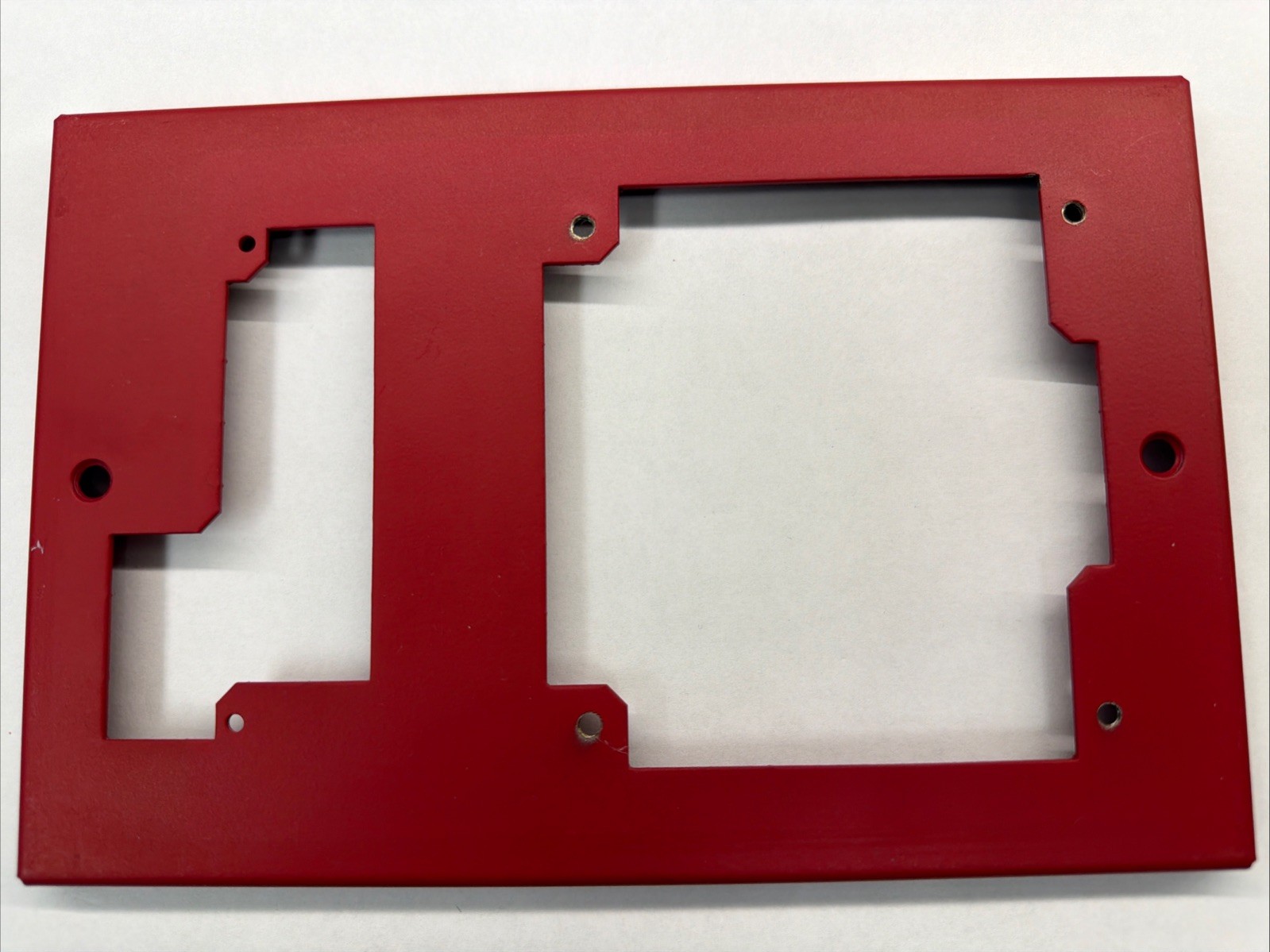 Red Simplex Rare Fire Alarm Back Trim Plate Horn Strobe Wall Mount Cover